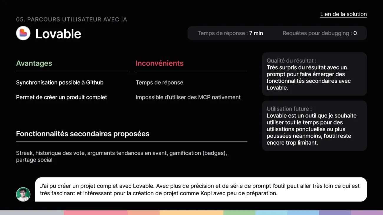 Kopi, Six IA de génération d'interfaces à l'épreuve