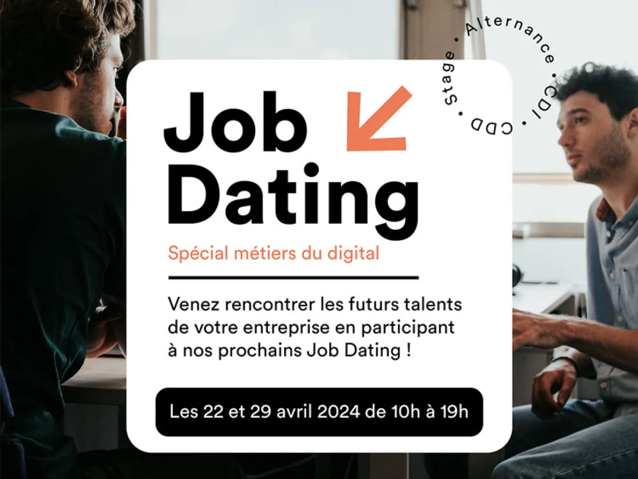 Le 22 et 29 avril, recrutez votre pépite du digital au campus Digital Campus de Paris