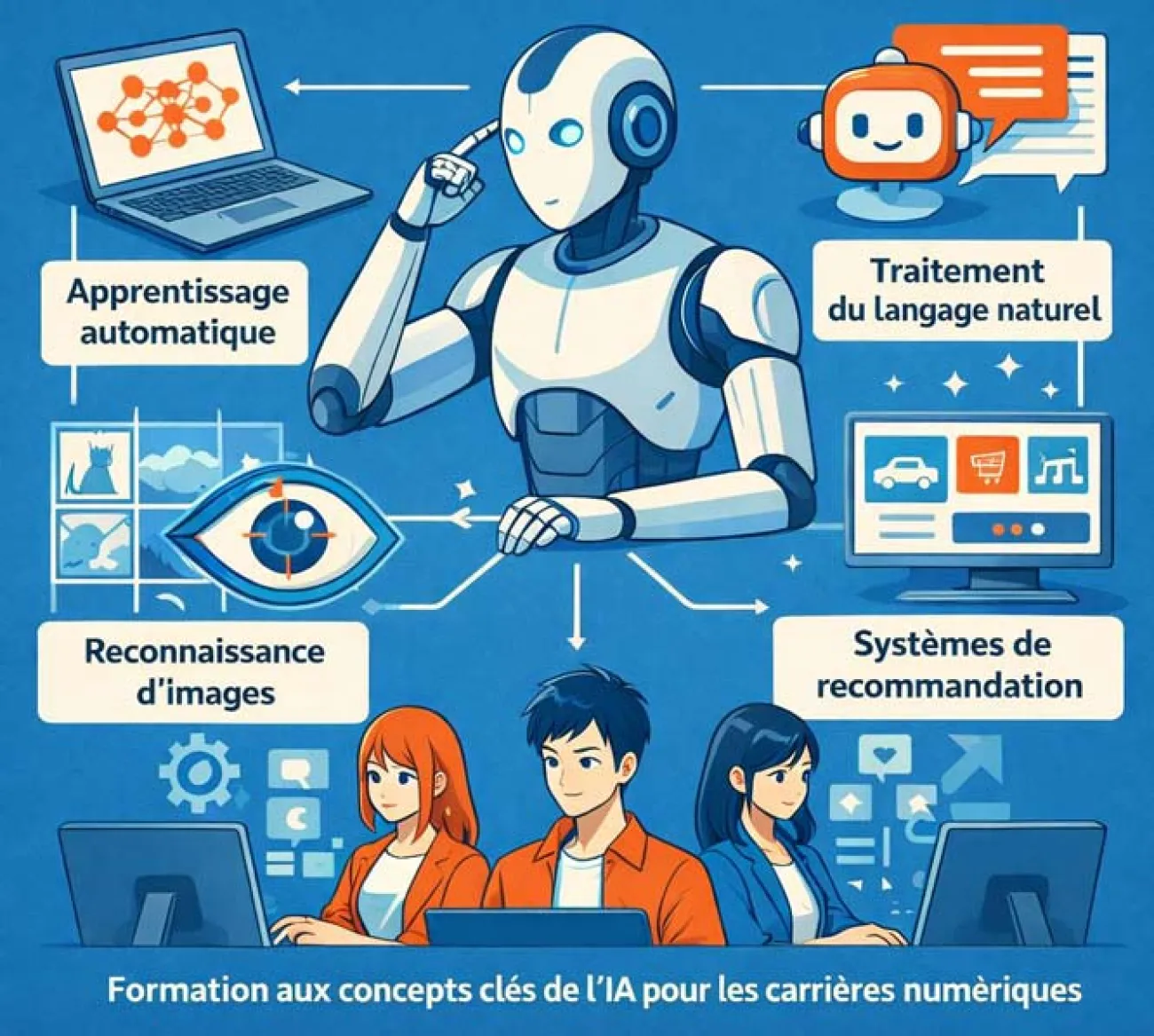 Cours IA : Formations Bac+2 à Bac+5 et certifications RNCP