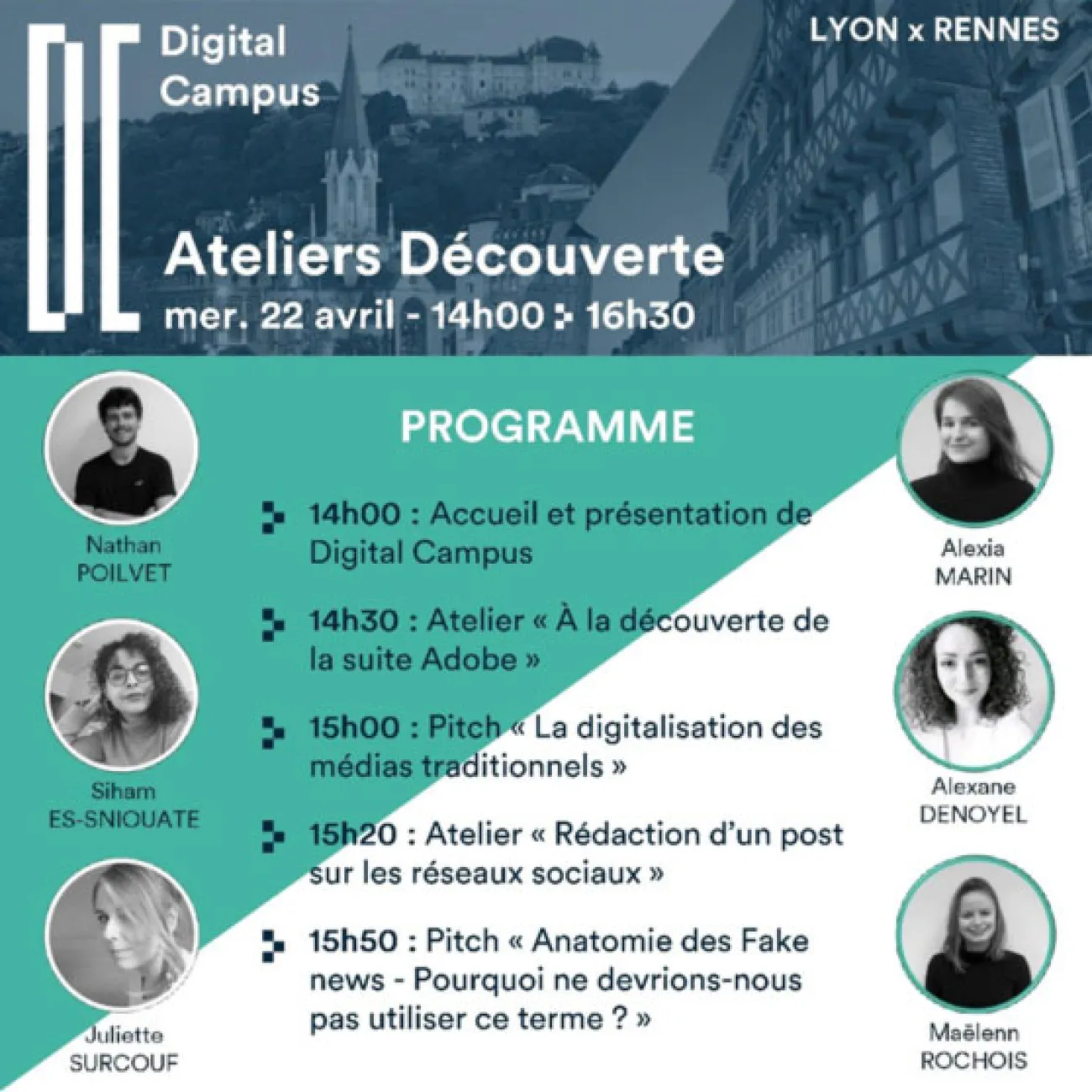 Ateliers Découverte Digital Campus Lyon x Rennes – 22 avril 2020