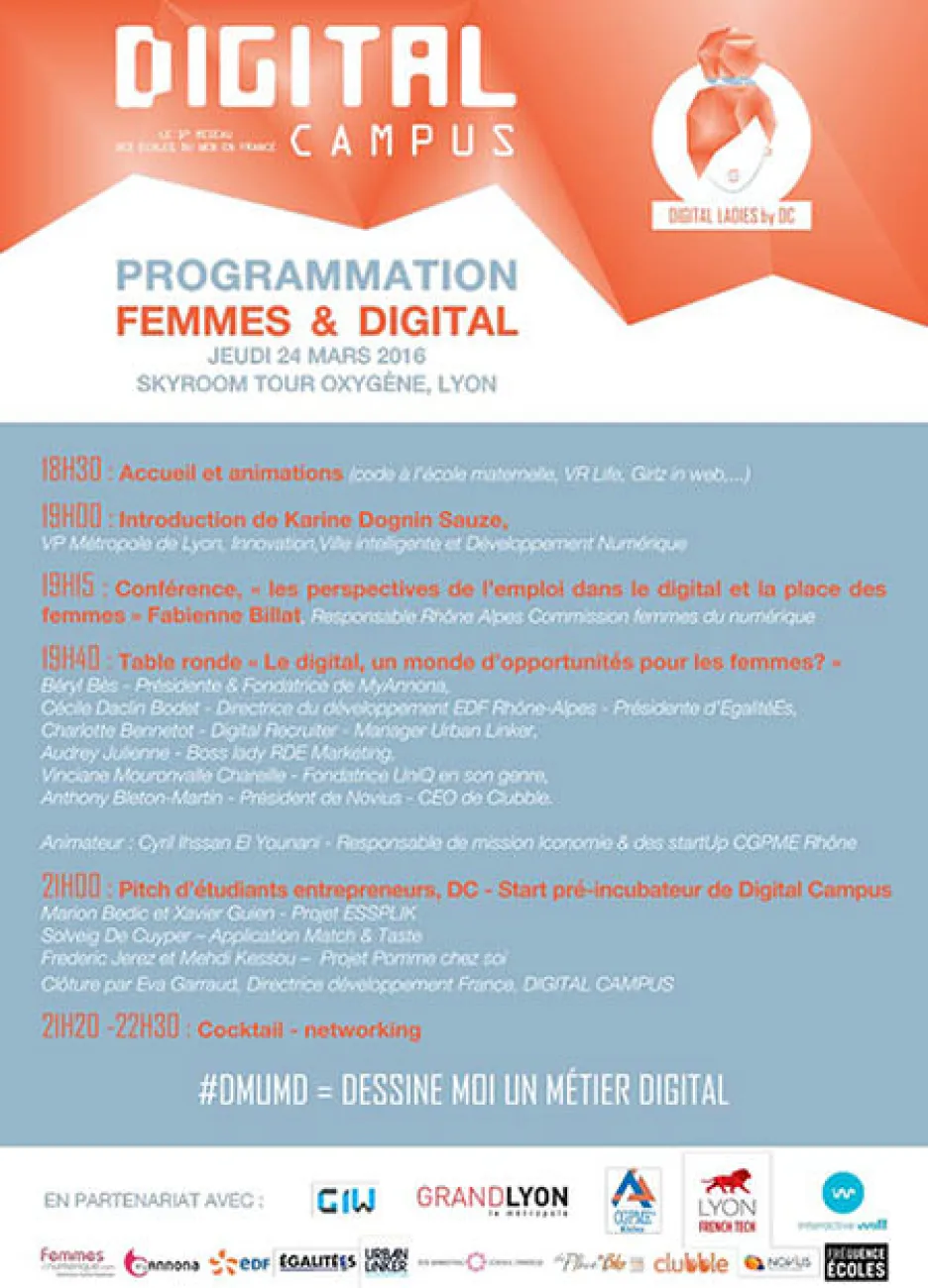 Femmes et Digital - Digital Campus Lyon