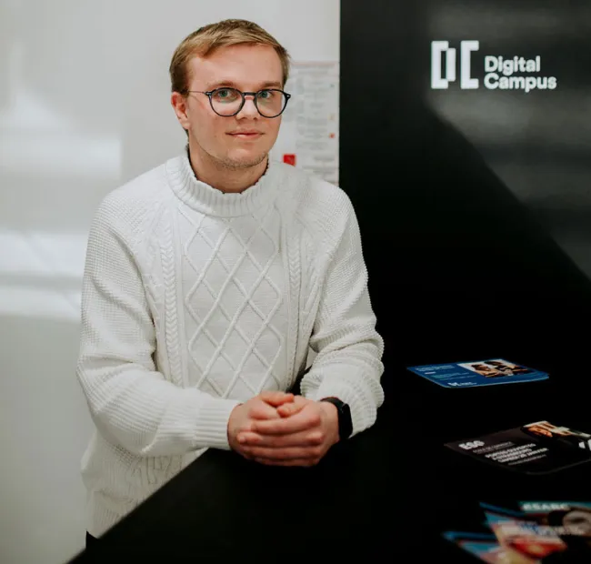 David, étudiant en digital et entrepreneur dans les campus Digital Campus